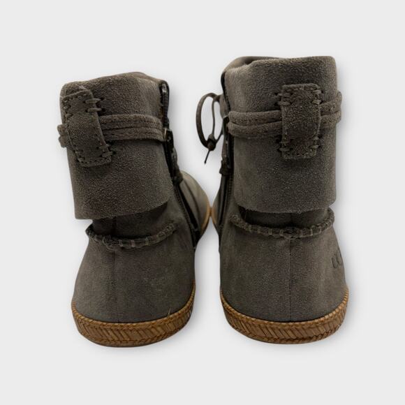 UGG Reid Slate Gray Suede Anke Boots Booties Women’10 - Picture 6 of 11